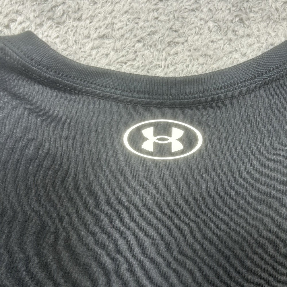 Under Armour T-Shirt Men's M Black Vintage Branded Script Short Sleeve Loose NEW - Picture 6 of 11